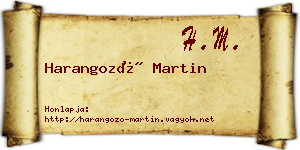 Harangozó Martin névjegykártya