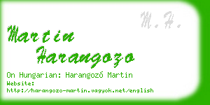 martin harangozo business card
